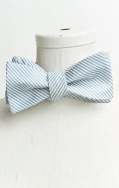 Show Me Your Mumu Josh Bow Tie ~ Steel Blue Stripe
