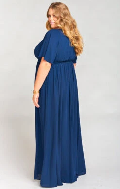Show Me Your Mumu Emily Empire Maxi Dress ~ Rich Navy Crisp -Show Me Your Mumu ed004fc546f81ddb2b1805f90156ca46