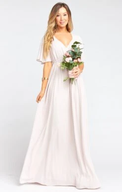 Show Me Your Mumu Emily Empire Maxi Dress ~ Show Me The Ring Crisp