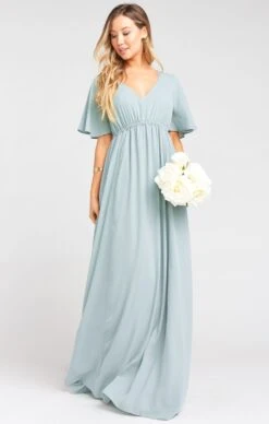 Show Me Your Mumu Emily Empire Maxi Dress ~ Silver Sage Crisp
