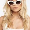 Show Me Your Mumu Crap Eyewear ~ The Wild Gift Sunglasses ~ White