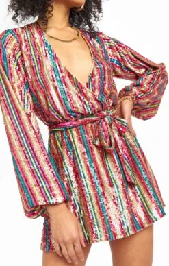 Show Me Your Mumu Wear Me Out Dress ~ Disco Rainbow Stripe