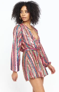 Show Me Your Mumu Wear Me Out Dress ~ Disco Rainbow Stripe -Show Me Your Mumu fall20 kierstentori 1.91634