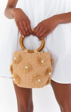 Show Me Your Mumu Elia Straw Bag ~ Natural/White -Show Me Your Mumu fall22 toribri 12.2182295