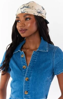 Show Me Your Mumu Malia Head Scarf ~ Beige & Black