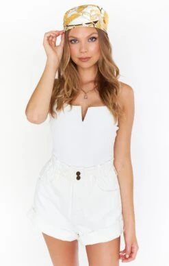 Show Me Your Mumu Leona Head Scarf ~ Yellow & White -Show Me Your Mumu fallbridal jordyn 6.2461663