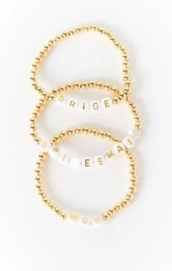 Show Me Your Mumu MOH Bracelet ~ Gold & White Beaded -Show Me Your Mumu fallbridal jordyn 6.2462605 e4628fd8 f564 4274 8388 5e4c7eebb07c