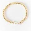 Show Me Your Mumu MOH Bracelet ~ Gold & White Beaded -Show Me Your Mumu fallbridal jordyn 6.2462610