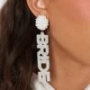 Show Me Your Mumu Bride Acrylic Earrings ~ White -Show Me Your Mumu fallreshoots courtney 8.211811