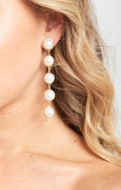 Show Me Your Mumu Vale Drop Earrings ~ Pearl/Gold