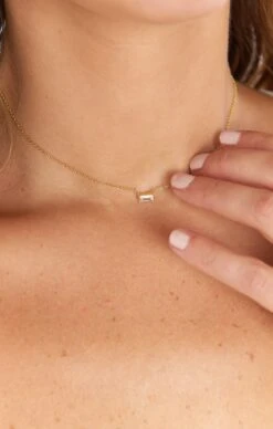 Show Me Your Mumu Gorjana Amara Solitaire Necklace ~ 18K Gold Plated