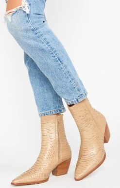 Show Me Your Mumu Matisse Caty Bootie ~ Tan Snake