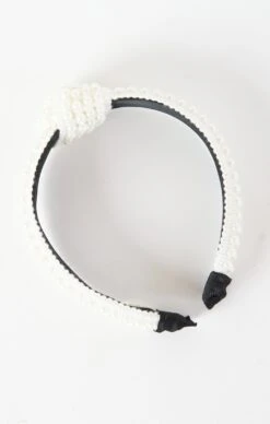 Show Me Your Mumu Milly Pearl Knotted Headband ~ White -Show Me Your Mumu flats6878