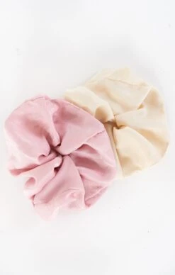 Show Me Your Mumu Ayla Oversized Scrunchie Set ~ Ivory/Mauve -Show Me Your Mumu flats6910