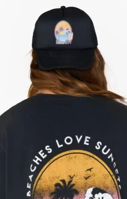Show Me Your Mumu Venice Graphic Trucker Hat ~ Black -Show Me Your Mumu hannahbrown 4.1552370