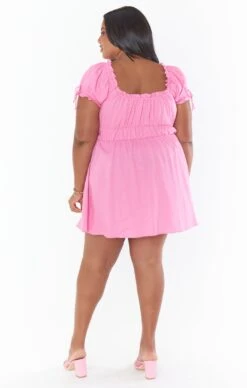 Show Me Your Mumu Nikki Mini Dress ~ Barbie™ Pink Linen -Show Me Your Mumu heathercollab livjudah 6.68108
