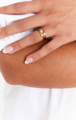 Show Me Your Mumu LUV AJ Triple Stone Stack Ring ~ Gold -Show Me Your Mumu heathermcmahan judahanna 5.2459682