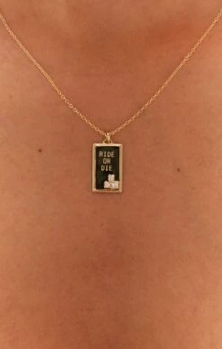 Show Me Your Mumu Ride Or Die Necklace ~ 14K Gold Plated -Show Me Your Mumu holiday22 emilykiele 3.291196 14ebaf8a 62ff 4175 bc4e 642ed99fae3b