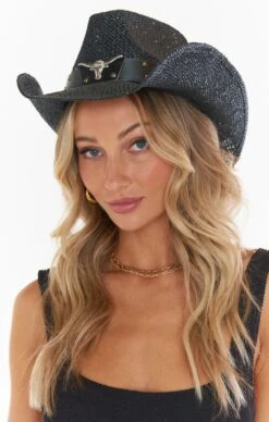 Show Me Your Mumu Coyote Cowboy Hat ~ Black