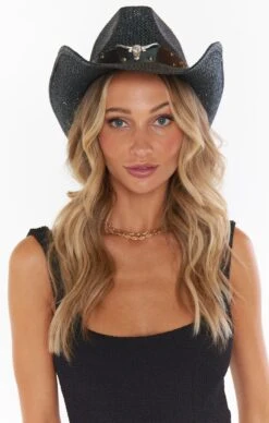 Show Me Your Mumu Coyote Cowboy Hat ~ Black -Show Me Your Mumu holiday23 bri 3.280133