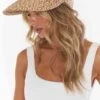 Show Me Your Mumu Lusana Baha Visor ~ Speckled Brown And Off White -Show Me Your Mumu holiday23 bri 3.280231