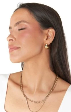 Show Me Your Mumu Faithy Jewels Mini Lucy Hoop Earrings ~ Gold -Show Me Your Mumu hore23 emilyally 3.3045738