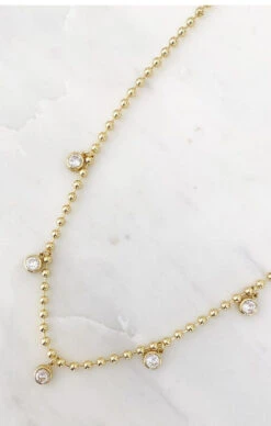 Show Me Your Mumu ALV Jewels Pave Chain Ball Necklace ~ 14K Gold Filled
