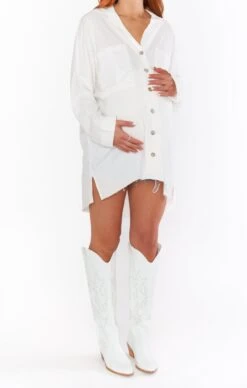 Show Me Your Mumu Johns Button Down Shirt ~ White Linen -Show Me Your Mumu jamiekidd 1.2633550