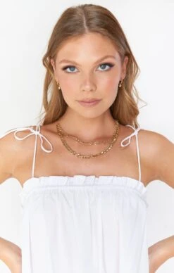 Show Me Your Mumu Luv AJ Bezel Charm Huggie Earrings ~ Gold -Show Me Your Mumu jordyn 5.1957031