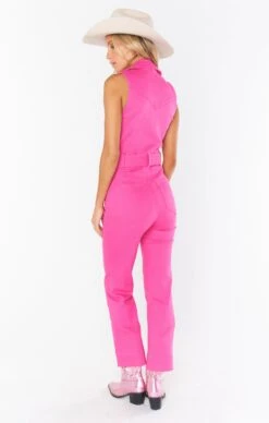 Show Me Your Mumu Jacksonville Cropped Jumpsuit ~ Hot Pink Denim -Show Me Your Mumu judahpaige 1.530099