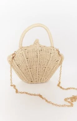 Show Me Your Mumu Seashell Straw Bag ~ Natural