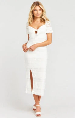 Show Me Your Mumu Honey Bun Tie Dress ~ Vintage Ruffle Lace Cream