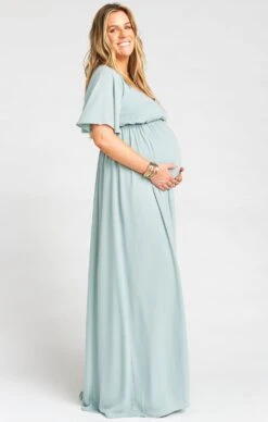 Show Me Your Mumu Emily Empire Maxi Dress ~ Silver Sage Crisp -Show Me Your Mumu muternity taryn 2.213608