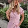 Show Me Your Mumu Cannon Romper ~ Pink Denim -Show Me Your Mumu pinkcannon