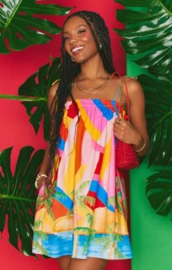 Show Me Your Mumu Angel Mini Dress ~ Rainbow Key