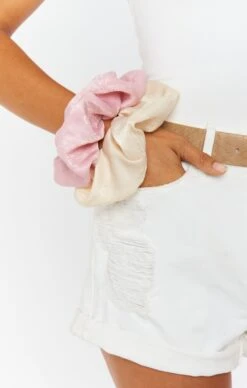 Show Me Your Mumu Ayla Oversized Scrunchie Set ~ Ivory/Mauve