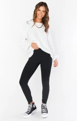 Show Me Your Mumu SPANX Ponte Ankle Leggings ~ Classic Black