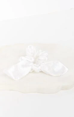Show Me Your Mumu Lexie Tie Scrunchie ~ White Satin -Show Me Your Mumu resortswim emily 11.2146760
