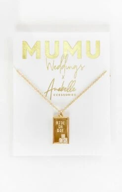 Show Me Your Mumu Ride Or Die Necklace ~ 14K Gold Plated