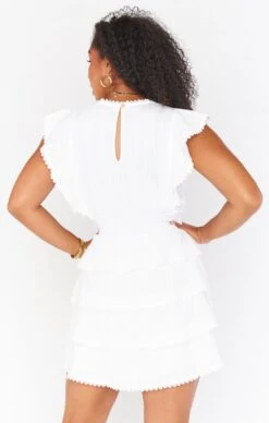 Show Me Your Mumu Sweet Ruffle Mini Dress ~ White -Show Me Your Mumu rufflemini 2