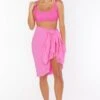 Show Me Your Mumu Kiran Sarong ~ Hot Pink Crinkle Flow