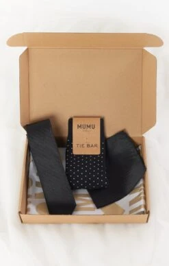 Show Me Your Mumu Tie Bar Gift Box ~ Black Solid