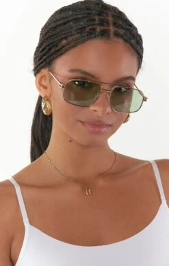 Show Me Your Mumu Banbè Eyewear The Heidi Sunglasses ~ Gold/Olive -Show Me Your Mumu shadesofpinck 3.940194