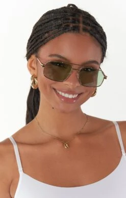 Show Me Your Mumu Banbè Eyewear The Heidi Sunglasses ~ Gold/Olive -Show Me Your Mumu shadesofpinck 3.940203