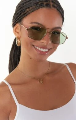 Show Me Your Mumu Banbè Eyewear The Heidi Sunglasses ~ Gold/Olive -Show Me Your Mumu shadesofpinck 3.940215