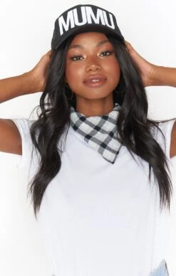 Show Me Your Mumu Georgia Bandana ~ Check Me Black -Show Me Your Mumu spring21 tori 8.712405