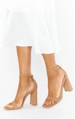 Show Me Your Mumu Steve Madden Tiaa Block Heel ~ Tan Nubuck -Show Me Your Mumu spring23 emilyallie 6.238243