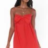Show Me Your Mumu Best Bow Dress ~ Cherry Poplin -Show Me Your Mumu spring23 tori 6.2810688