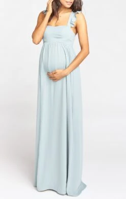 Show Me Your Mumu June Maxi Dress ~ Silver Sage Crisp -Show Me Your Mumu springbridal emily 12.171809