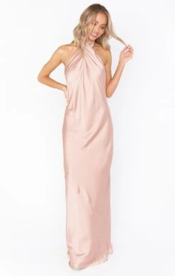 Show Me Your Mumu Jasmine Halter Maxi Dress ~ Rose Gold Luxe Satin -Show Me Your Mumu springbridal resortswim bri 11.2028005 Edit
